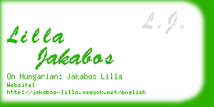 lilla jakabos business card